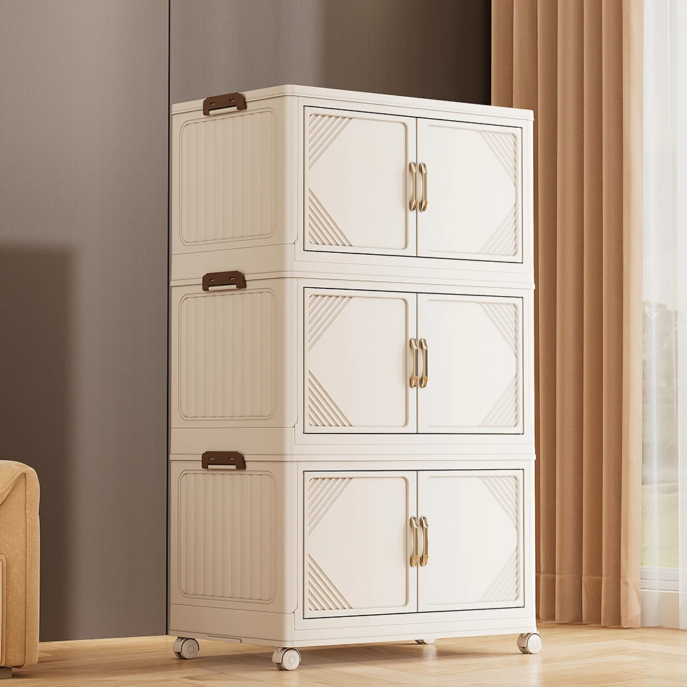 

8095-3 Factory Direct Sale Plastic Foldable Collapsible Storage Cabinet