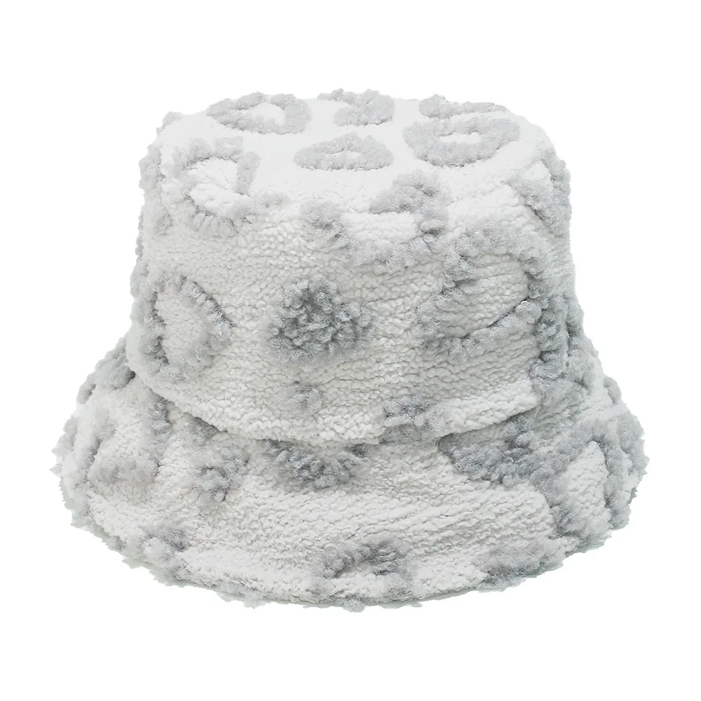 قبعة دلو شيربا للسيدات بنمط قلب، قبعة صياد مريحة للشتاء، قبعة بوني فروي، أزياء لطيفة للاستخدام في الهواء الطلق