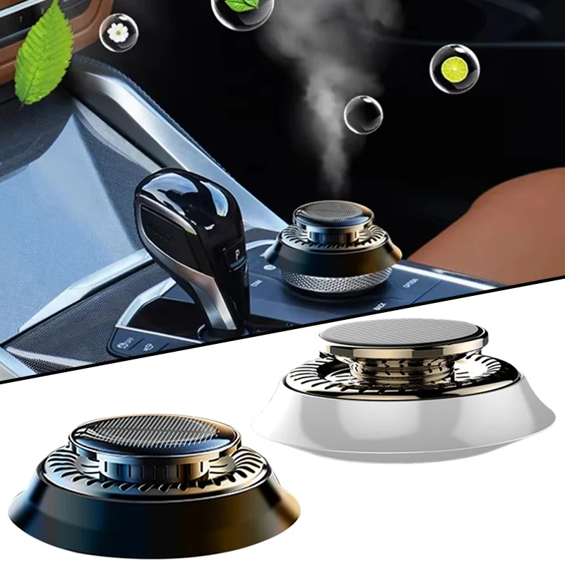 Solar Powered Car Rotating Aromatherapy Levitation Rotating Perfume Diffusers Car Lasting Fragrance Air Purifier Car Freshener