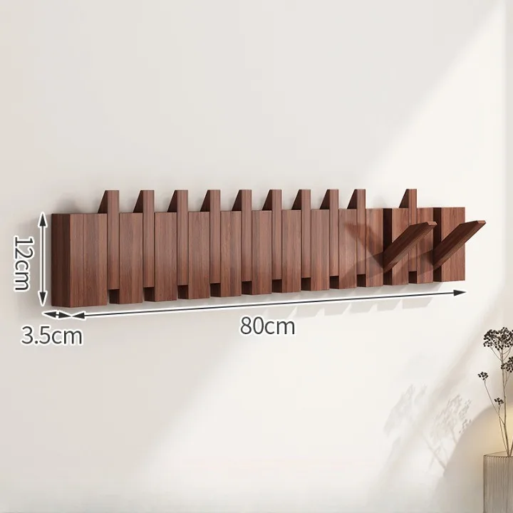 Piano key hanger wall hanging door back coat hook porch wall hook entrance door solid wood coat rack