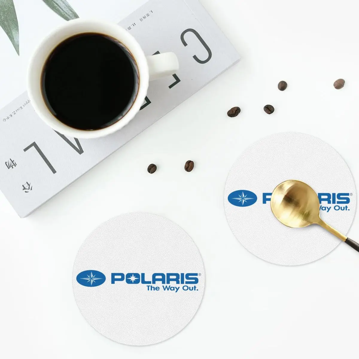 

Подставки с логотипом Polaris, кухонные салфетки, водонепроницаемые изоляционные коврики для чашек, кофейные коврики для декора, домашняя посуда, подушечки из 4 шт.