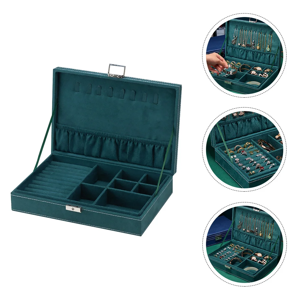 1Pcs Jewelry Storage Box Durable Material Classified Design Easy Access Functional Areas Travel Friendly Necklace Bracelet Rings