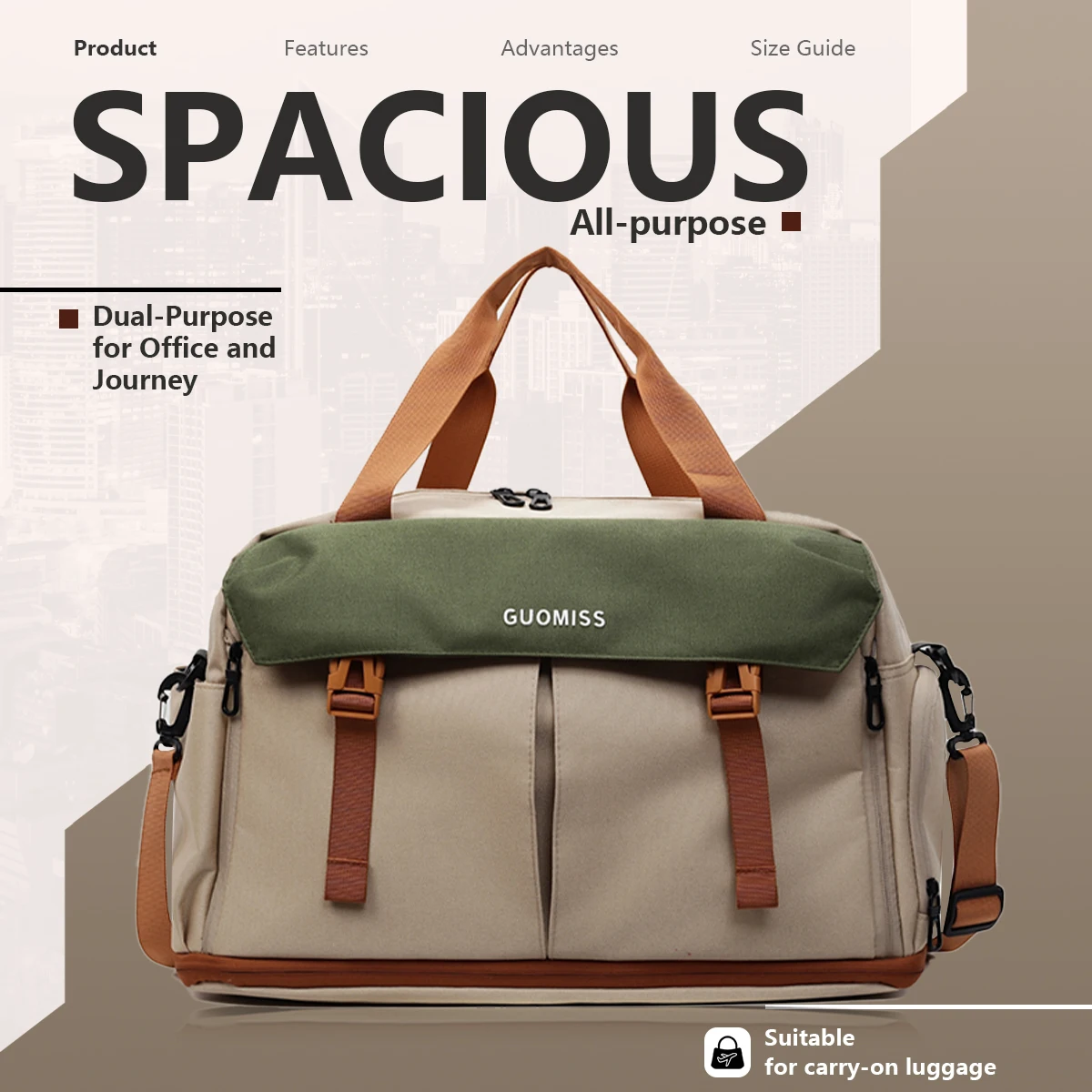 

Short-Distance Fitness Bag for Men, Wet and Dry Separation Shoulder Bag, Cross-Body Multi-Functional Travel Bag, Women's Training Swimming Bag, Large Capacity