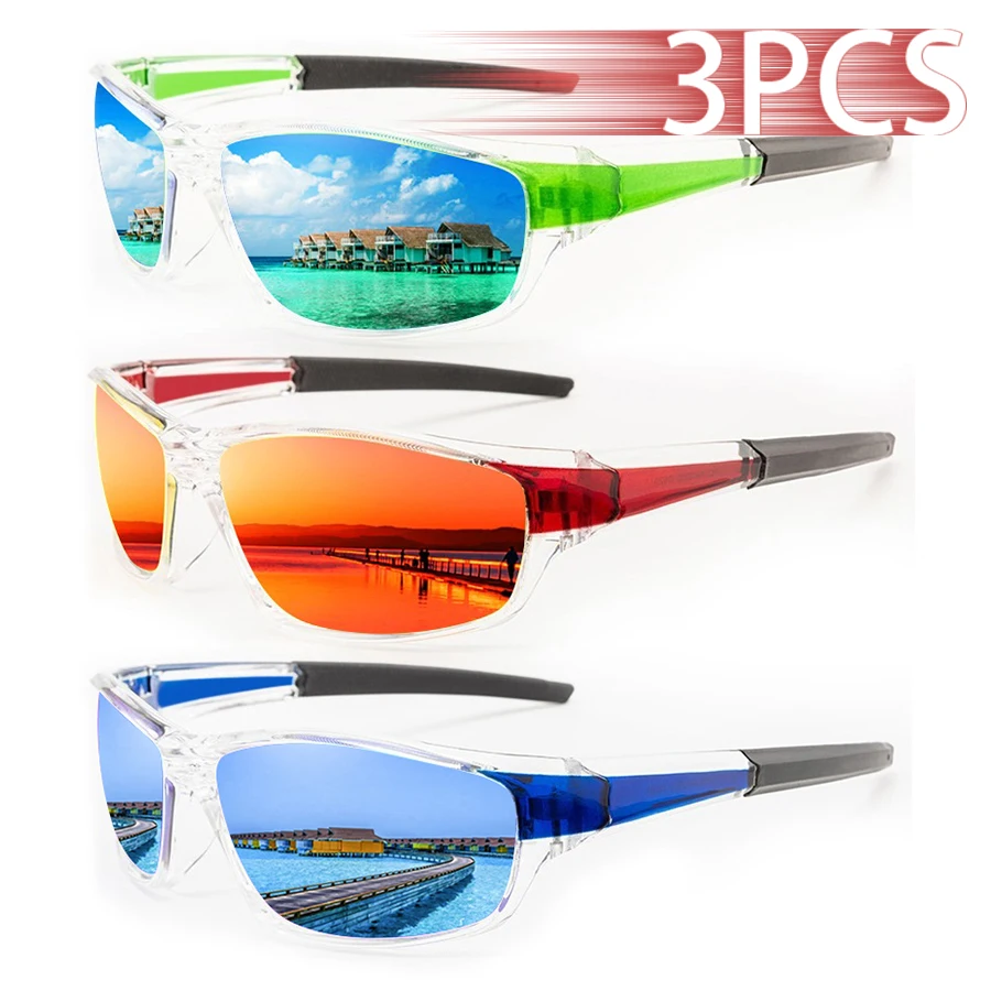 

3PCS Fashion UV400 Safety Goggles Cycling Glasses Men Women Bike Sunglasses Bicycle MTB Eyewear Outdoor Sport Eyeglasses