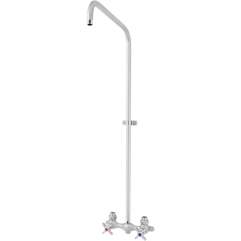 

Exposed Indoor/Outdoor Shower System with Extended Arm, Polished Chrome
