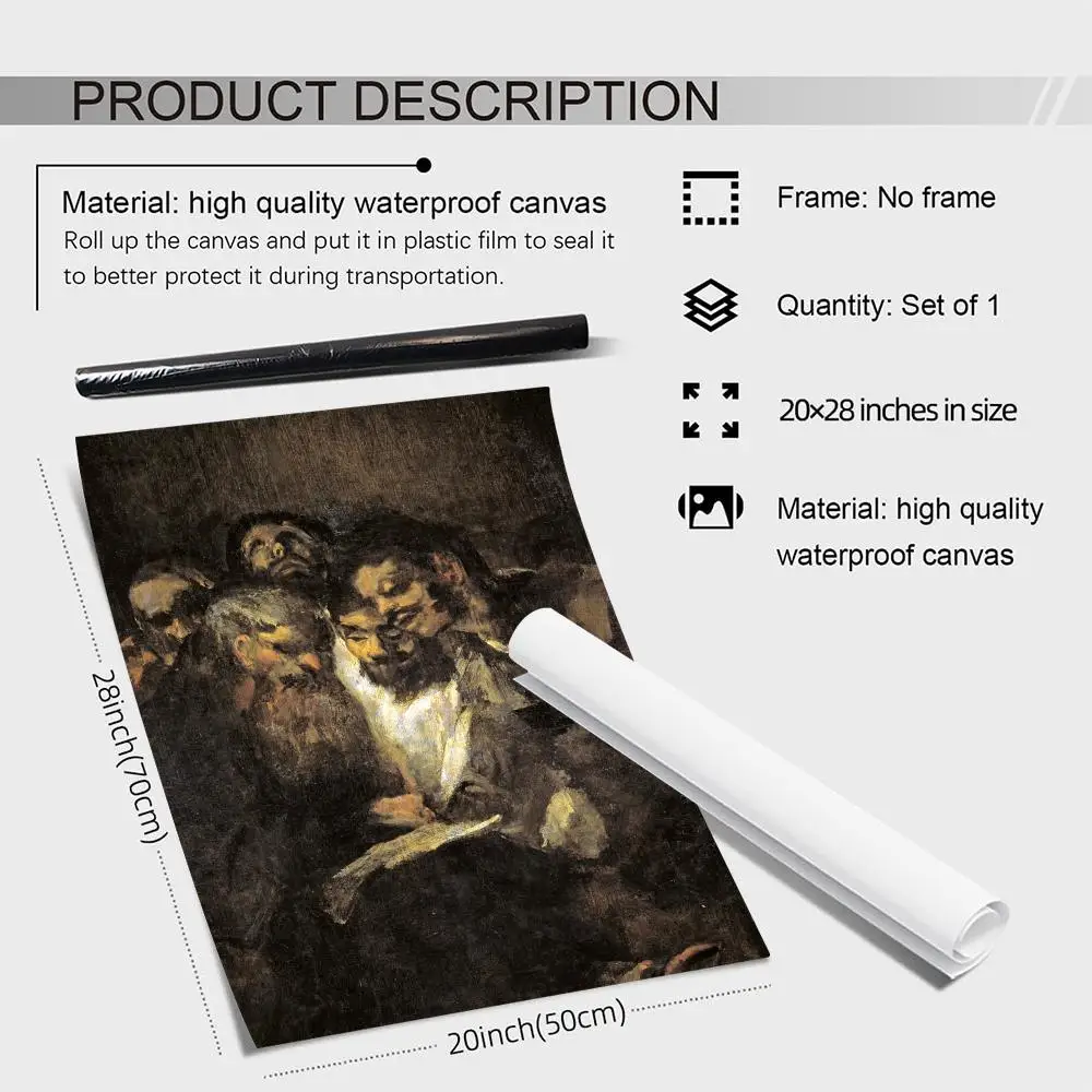 الساحرات السبت بواسطة فرانسيسكو غويا اللوحة الخط قماش المشارك: تجعد الحرة للماء دائم جميع الفضاء جدار ديكور #3