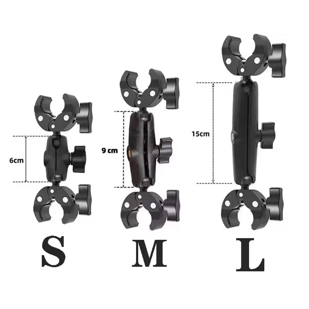 مشبك دراجة نارية سريع الإصدار ذراع سحري 360 °   مشبك فائق من سبائك الألومنيوم لكاميرا GoPro Action