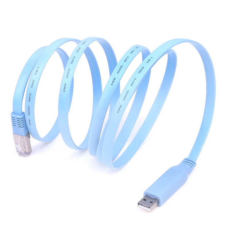 1PCS 1.8M USB To RJ45 USB To RS232 Serial To RJ45 CAT5 Console Adapter Cable Cord For Routers