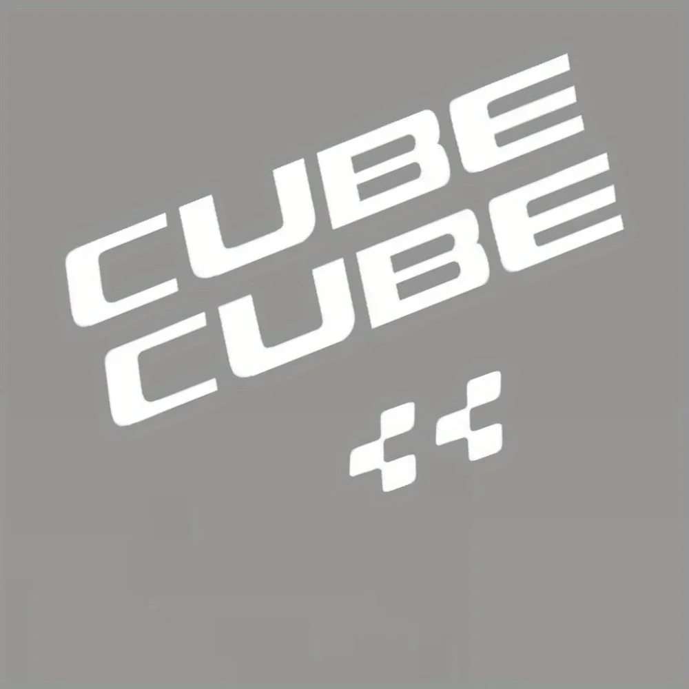 1SET Unique CUBE Logo Car Sticker, Sporty Accessory for Car & Bicycle, Make Your Vehicle Stand Out with This Cycling Decal