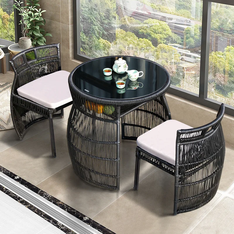 Outdoor Furniture Balcony Tables and Chairs Three-piece Villa Courtyard Garden