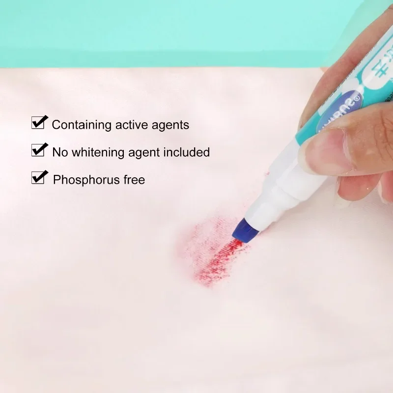 휴대용 얼룩 제거제 펜 노워시 인스턴트 얼룩 치료제 커피 얼룩 제거제 클린 브러쉬 여행 야외 비상 제거 펜