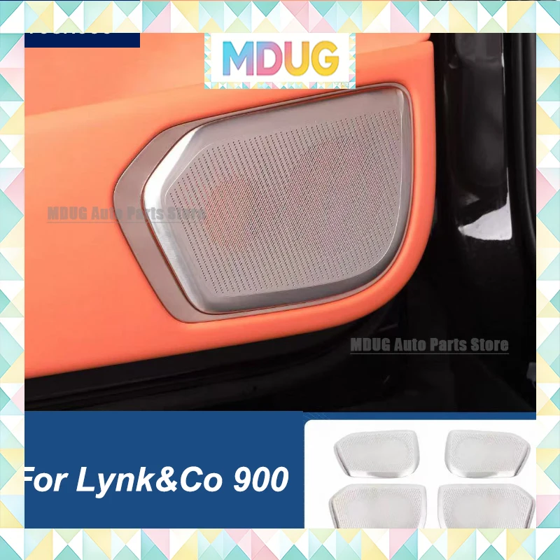 MDUG For Lynk&Co 900 Interior Door Loudspeaker Frame Cover Trim Car Styling Modified Accessories