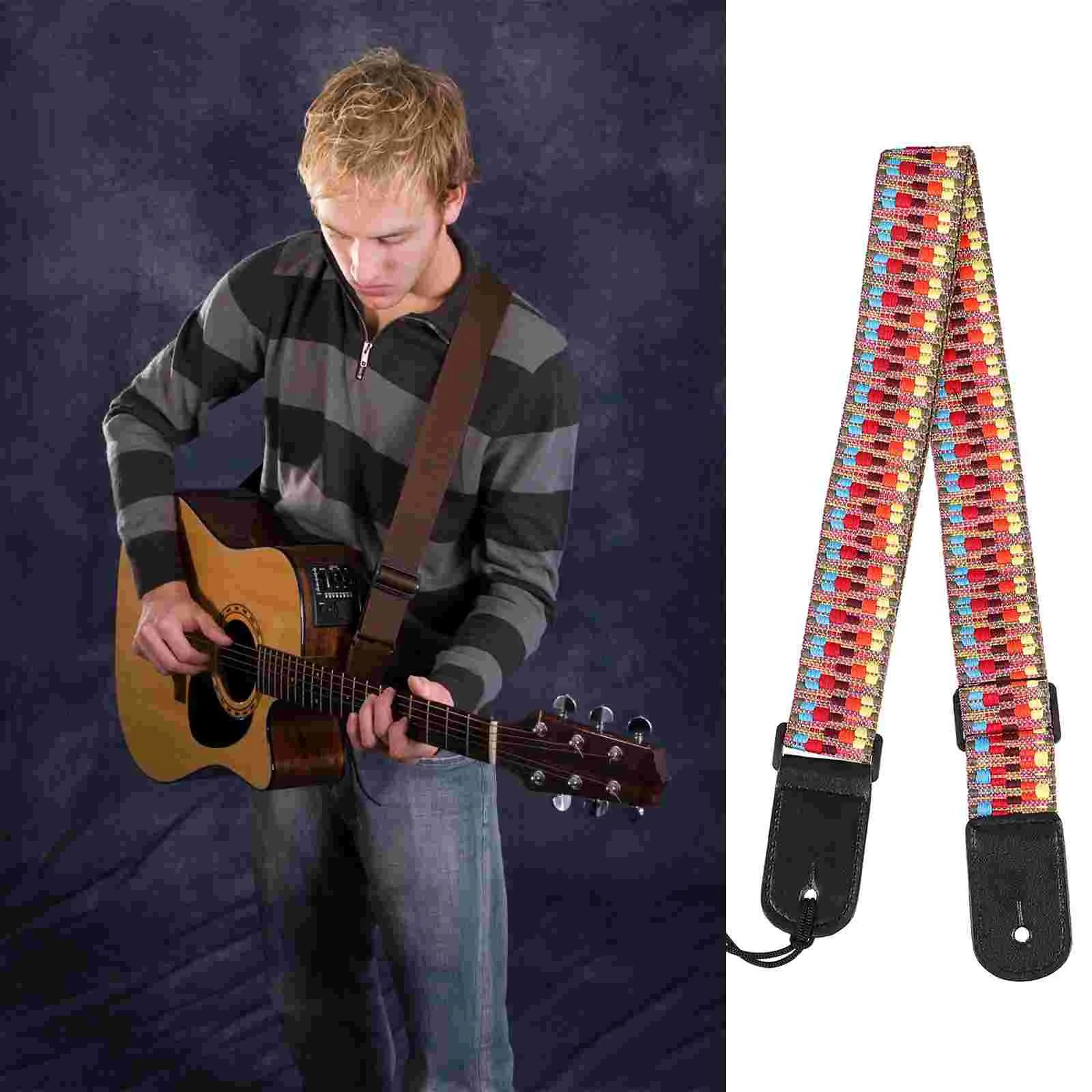 

Guitar Strap Ukulele Belt Adjustable Electric Instrument Accessories Polyester Shoulder Cable