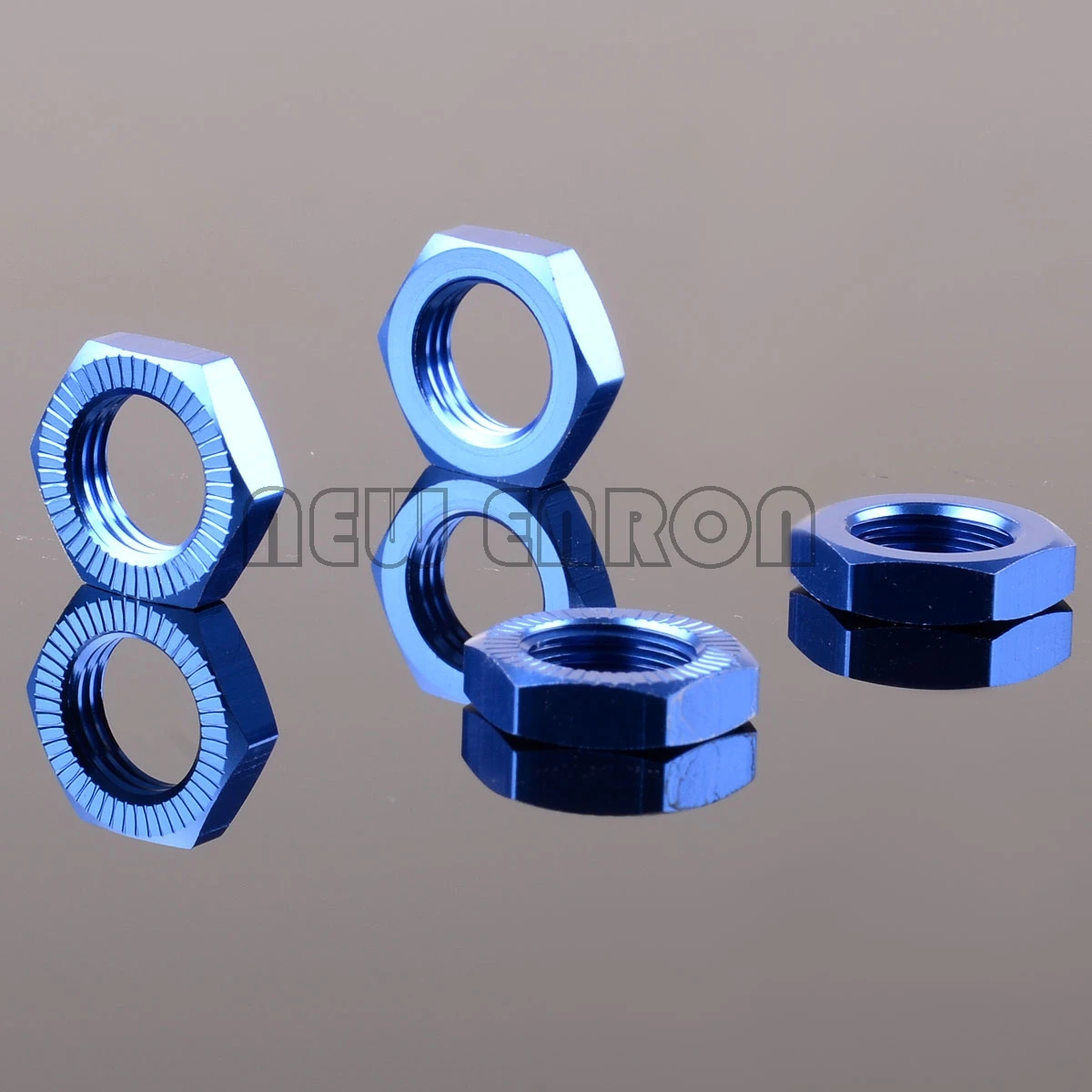 NEW ENRON #7758 4Pcs Aluminium 17mm Wheel Hex Nuts Mount Splined Serrated Metal for RC Car 1/5 Traxxas X-MAXX 77086-4 E-Revo VXL