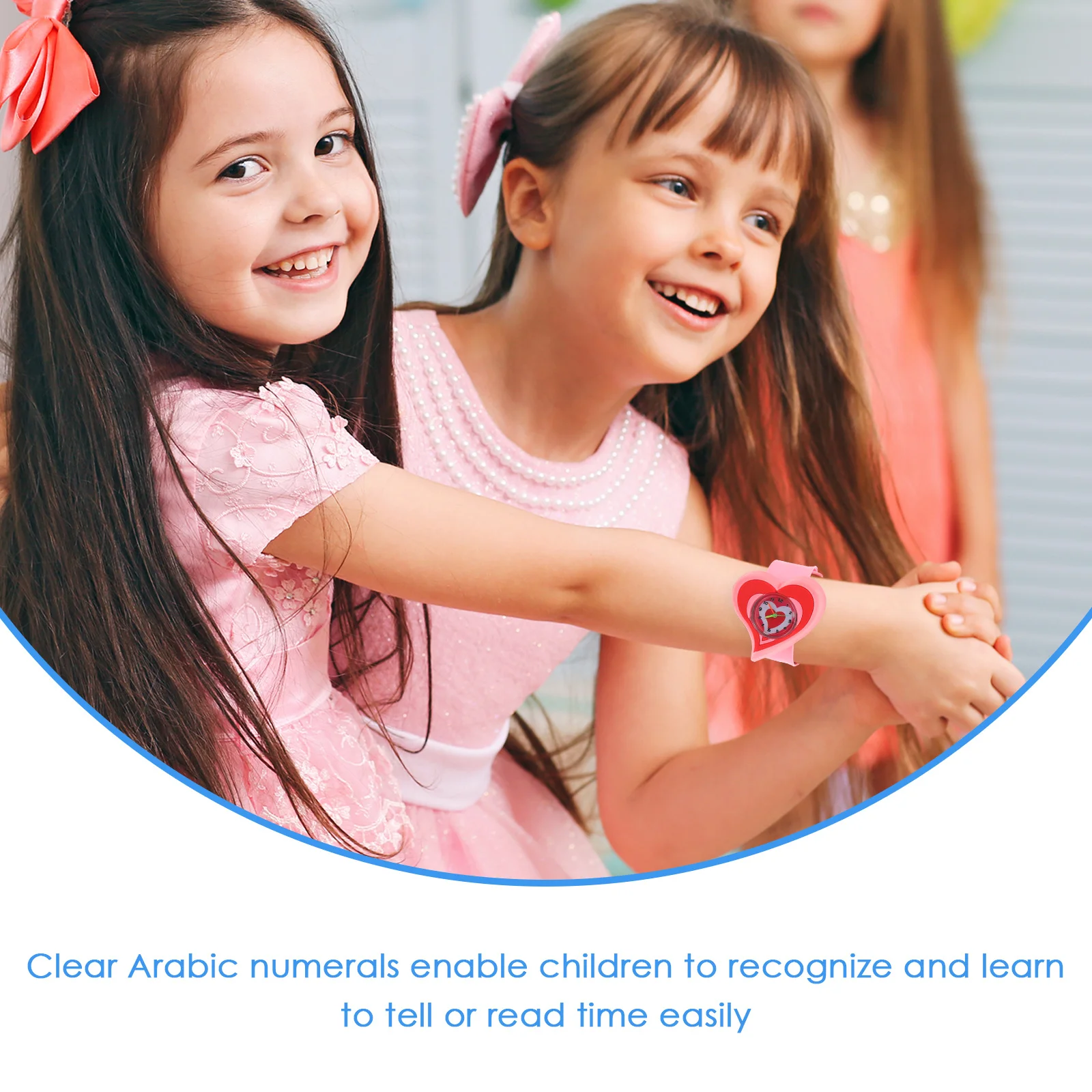 3 قطع كارتون ساعة سيليكون باند تصميم ثلاثي الأبعاد أرقام عربية واضحة تعلم ساعة اليد للطلاب ساعة جميلة