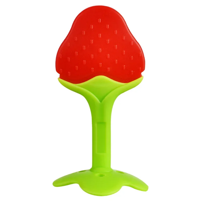 Silicone Fruit Shape Teether for Baby Infant Food Grade Material Teething Toys for Toddler Chidren Training Teethers Molar Stick