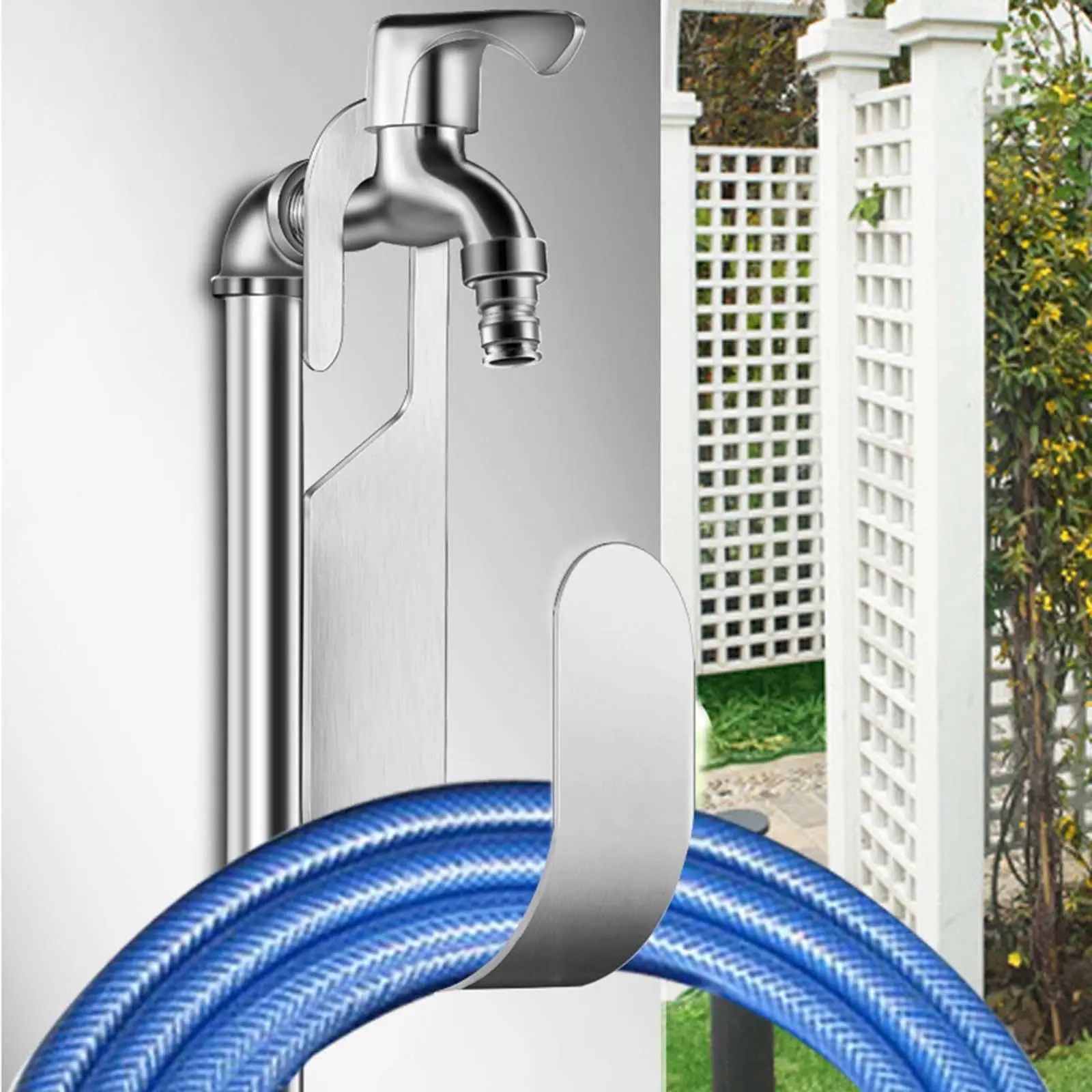 

Stainless Steel Garden Hose Bracket Heavy Duty Multifunctional Hose Holder Hook