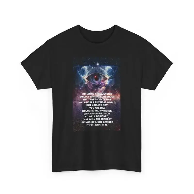 Holographic Universe Eye Shirt - Vibrating Frequencies Virtual Reality Illusion