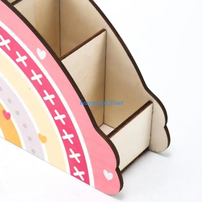 

C7AB Rainbow Pen Holder Pencil Organiser Makeup Tool Storage Holder for Office