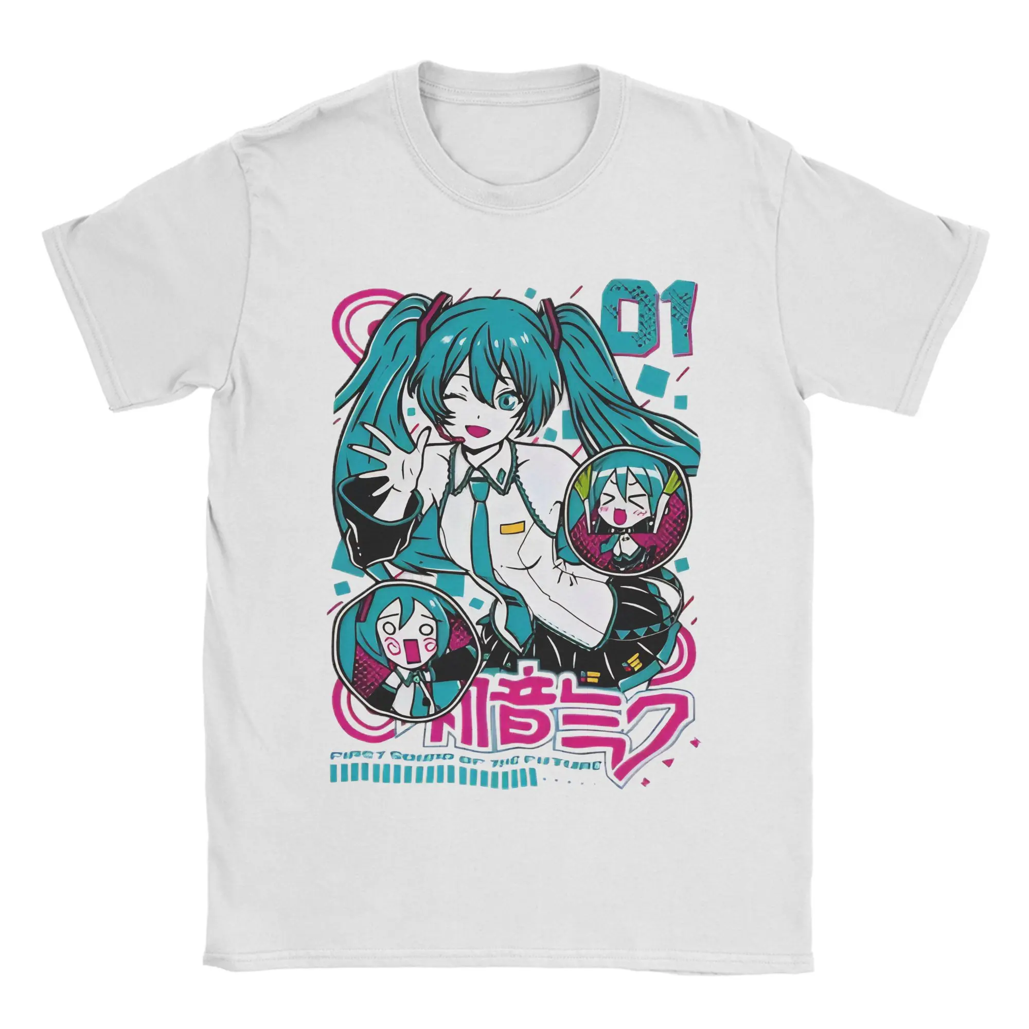 

Футболки Idol Hatsune Miku для мужчин и женщин, хлопковые футболки для отдыха, футболки с круглым вырезом, футболки с короткими рукавами, летние топы