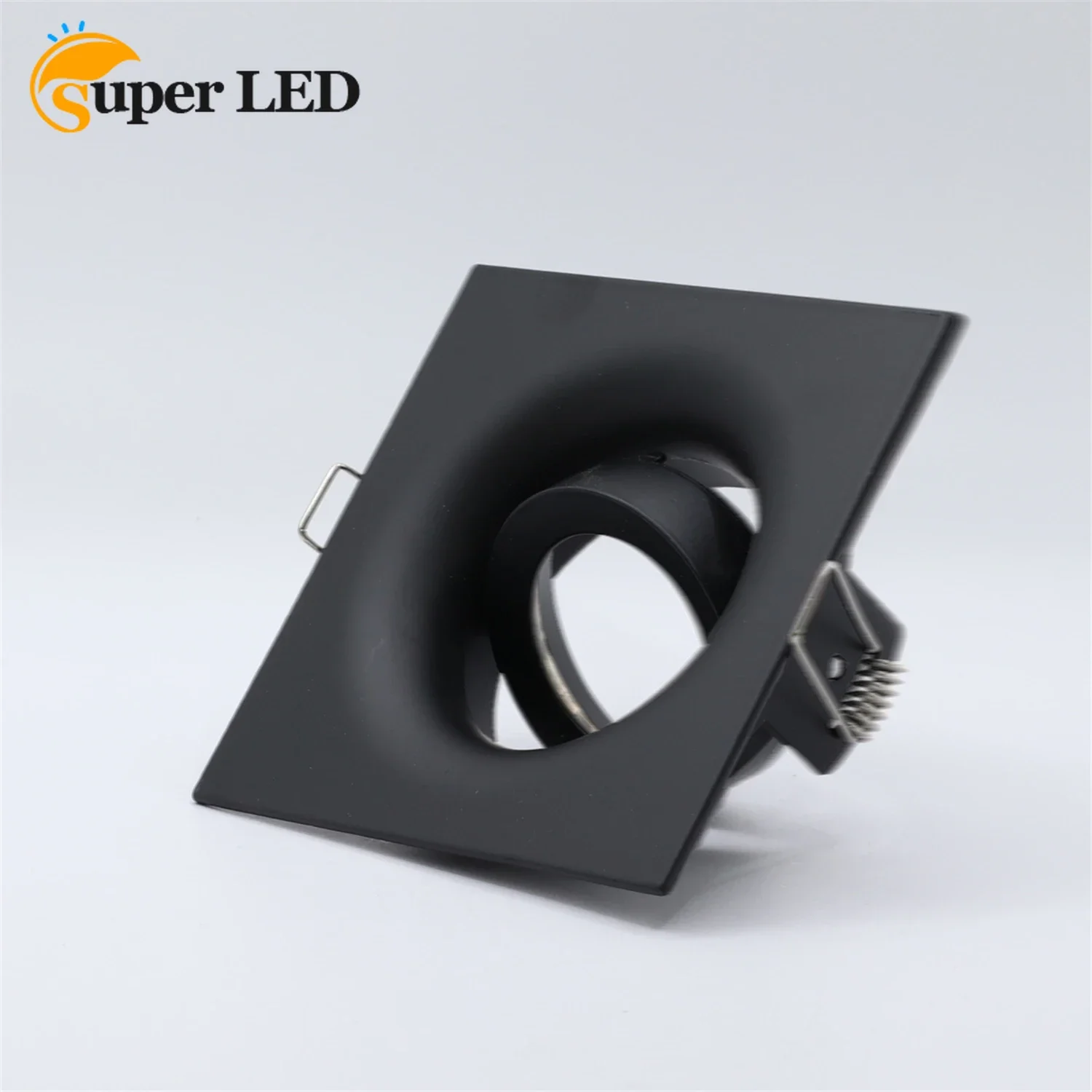 

Recessed LED Downlights Frame Square Fixture Holders Adjustable MR16 GU10 Bulb Holder Spot Light 3.54 Inch Cut Hole