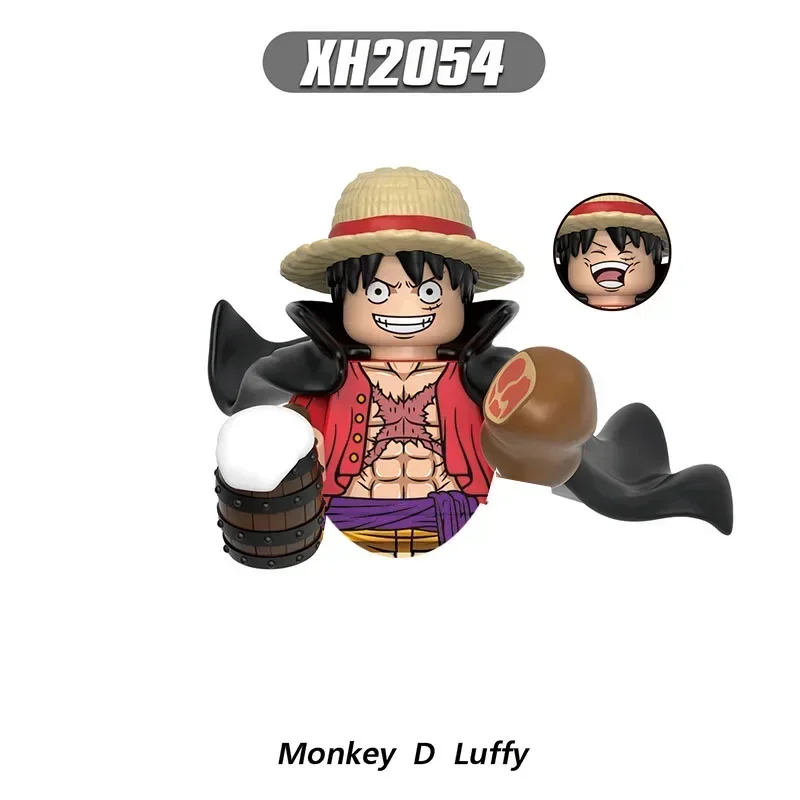 Luffy Zorro Sanji Sabo Nico Tony Building Blocks Japan Anime Bricks Dolls Mini Action Toy Figures Assemble Blocks Children Gifts