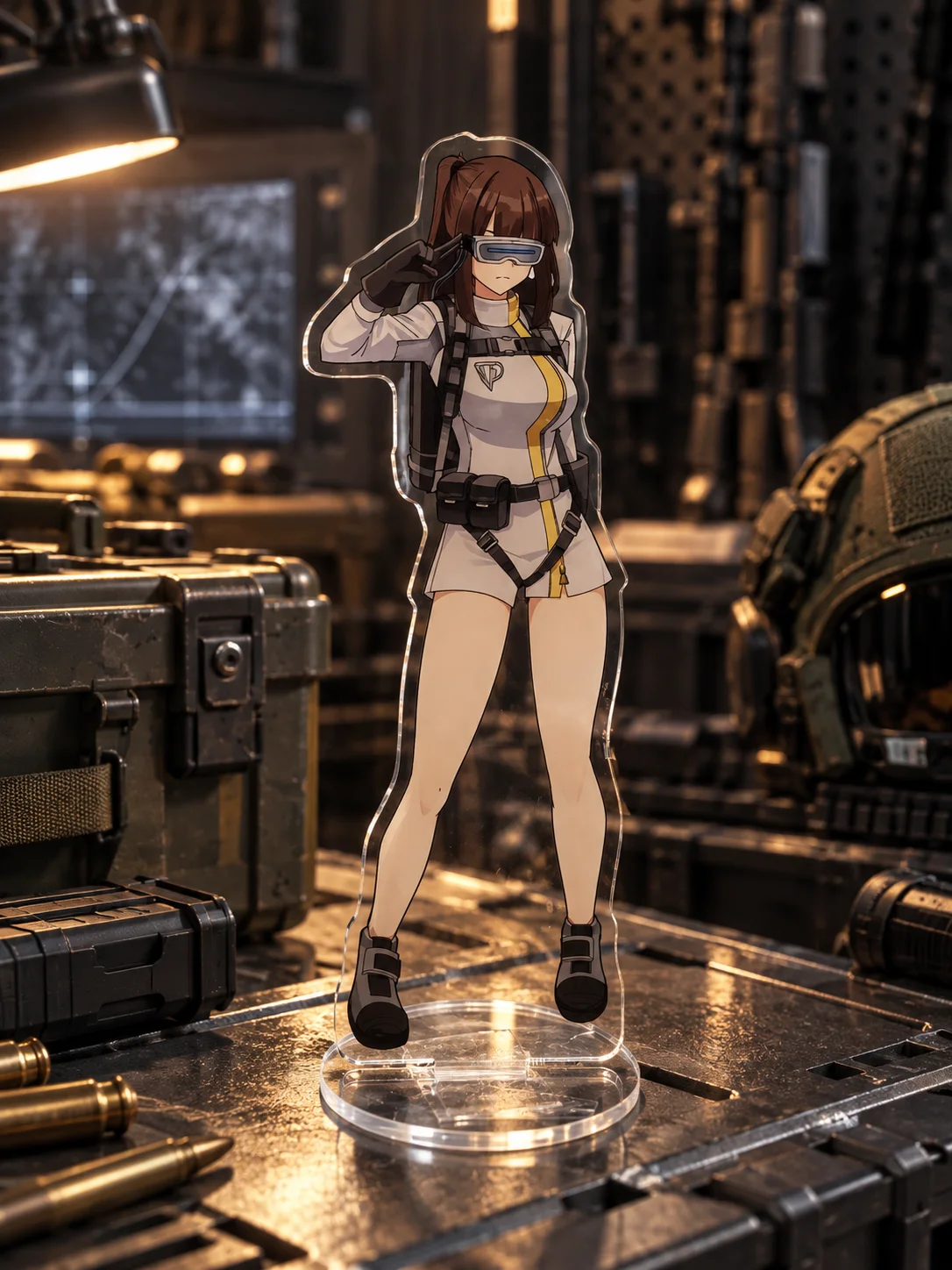Red Alert: Soldier Acrylic Stands for Gaming And Anime Fans Transparent Support for Figurines