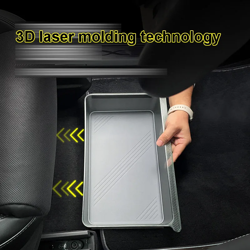 Scatola portaoggetti sottosella per Tesla Model X Y Organizer per cassetti Push Pull PC trasparente acrilico ModelX accessori interni per auto 2023