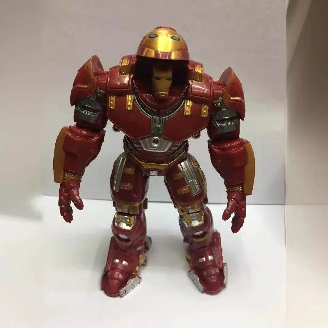 Cartoon Marvel Avengers Hulkbuster Statue Helmets Can Be Opened Model Chest with LED Light Children Fans Charm Gifts Ornament