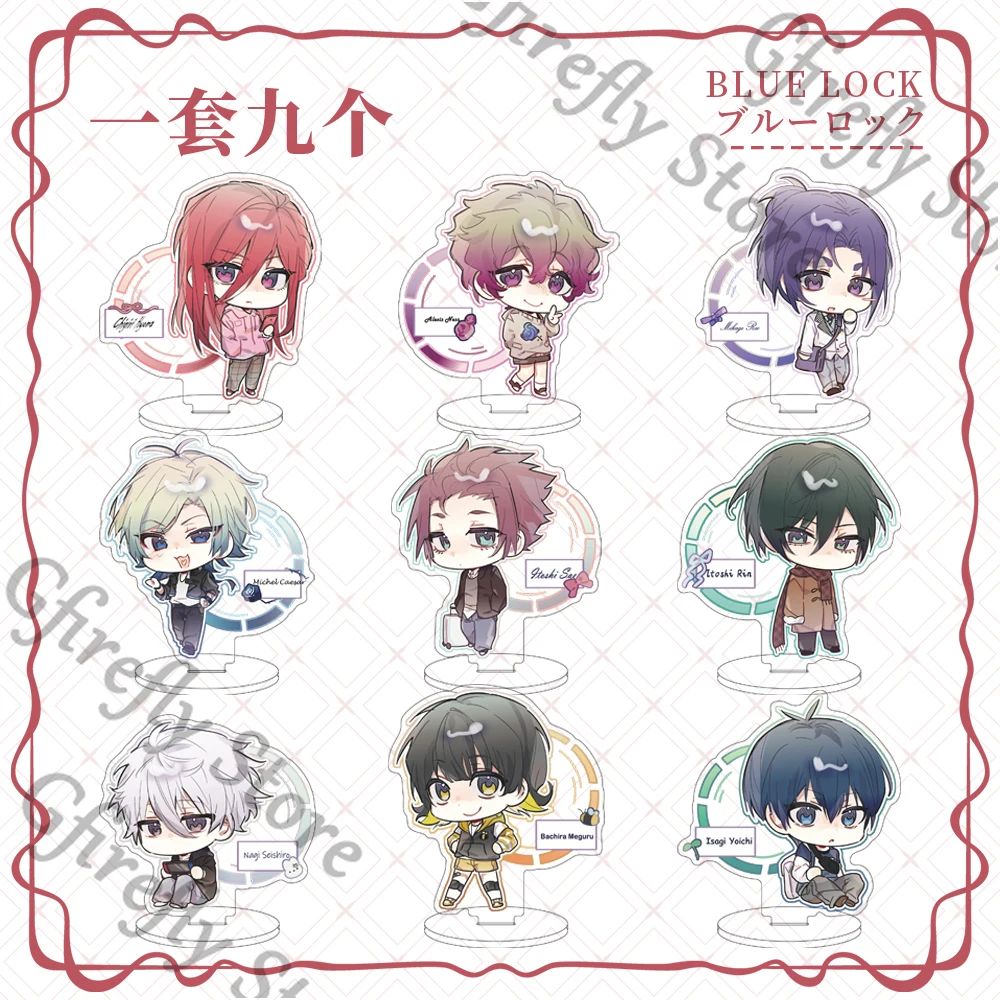 

Anime BLUE LOCK Standing Plate Decoration Mini Bachira Meguru Desktop Indicative Board Q Version Show Shelf Isagi Yoichi Gift
