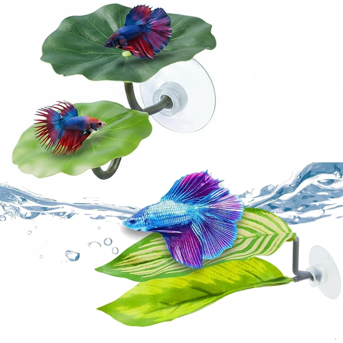 Simulation Betta Fish Rest Leaf Fish Hammock Artificial Aquarium Plant Betta Shelter Spawning Spot For Fish Tank Decoration