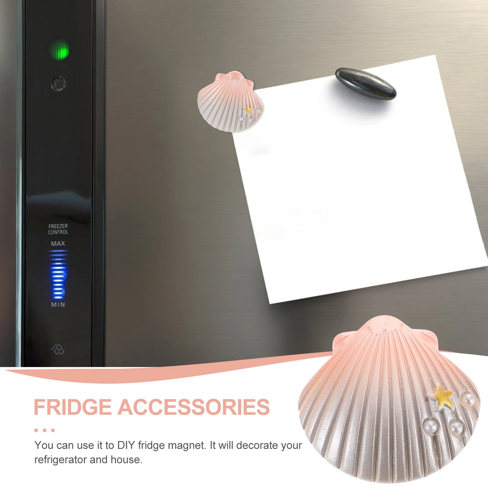 

Simulation Pearl Shell Accessory Fine Craftsmanship Fridge Decor Home Decor Resin Charm Diy Refrigerator Stickers Shell