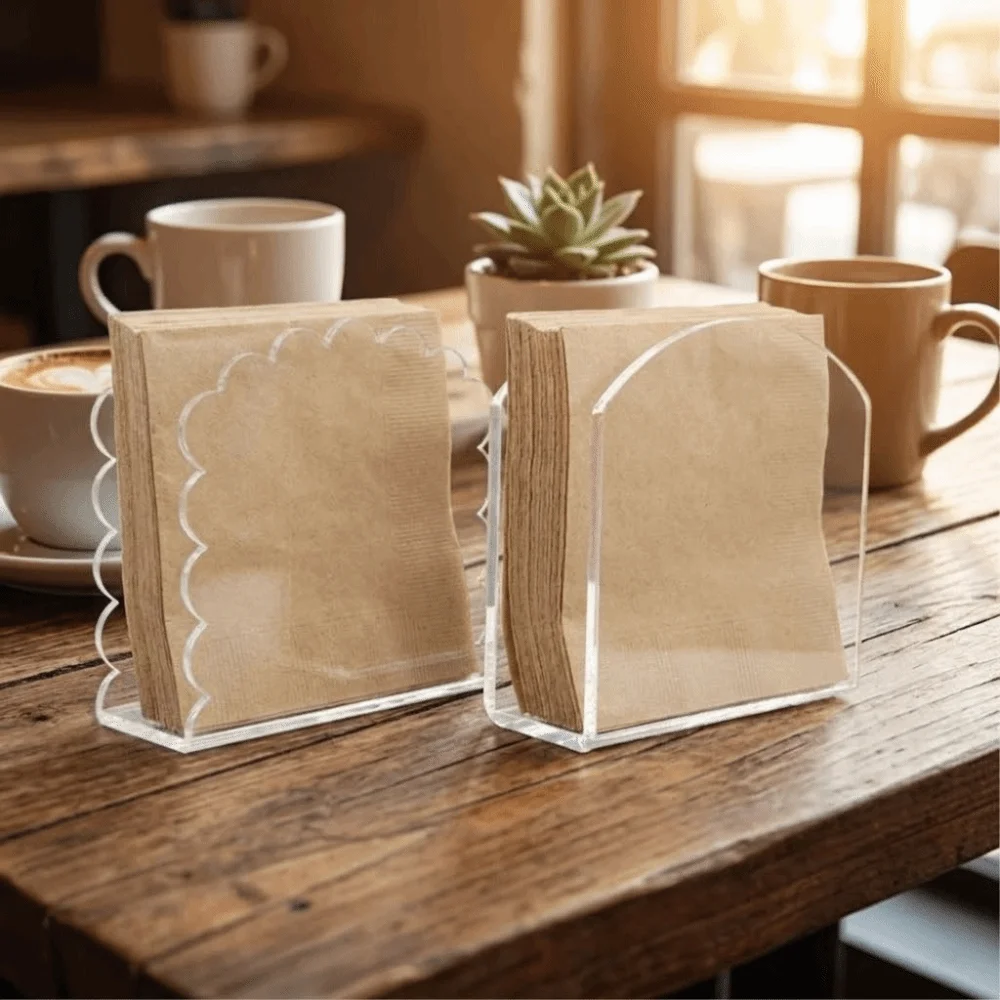 

Transparent Acrylic Napkin Holder Vertical Holder Napkin Storage Napkin Organizer Freestanding U Shaped Tissue Box Dispenser