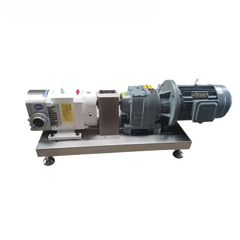 

Cam rotor pump 304 stainless steel food grade rotor pump syrup honey conveying self-priming strong cam rotor pump