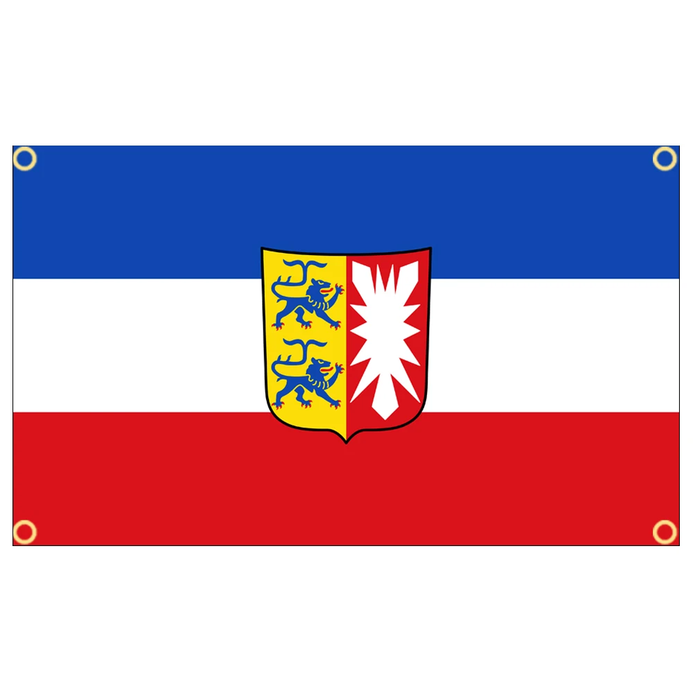 3x5 Ft Schleswig Holstein Flag Vivid Color and Fade proof a State of Germany Flags Polyester with Brass Grommets
