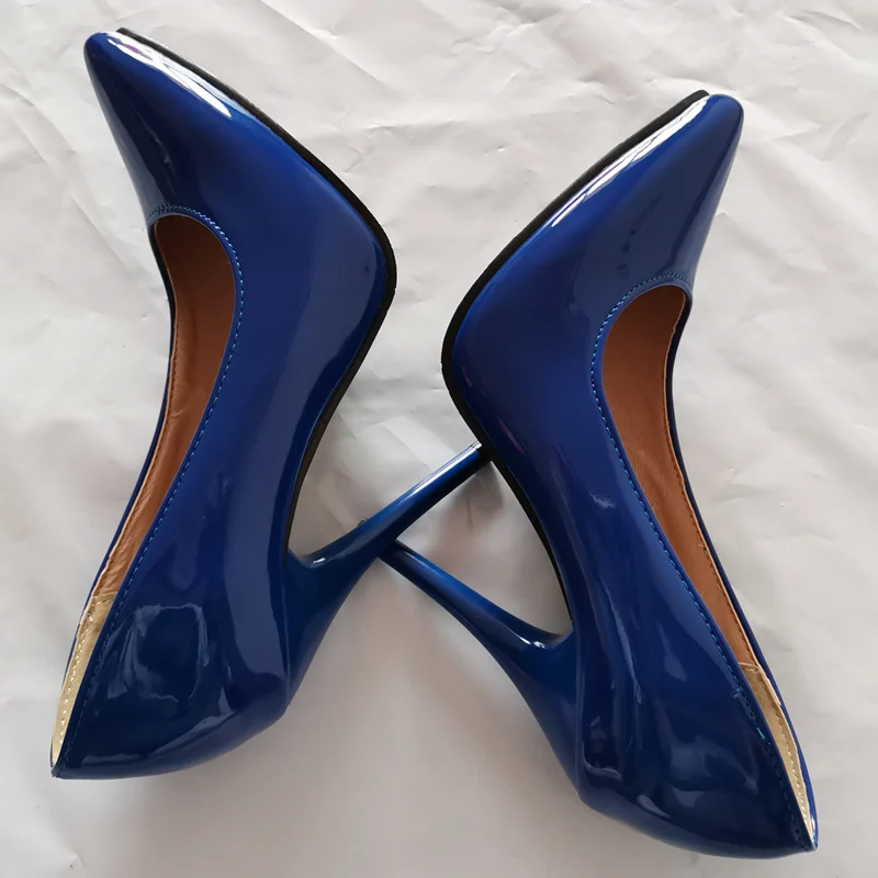 Elegant Green High Heels Pumps Shoes Woman Nude Red Blue Women\'s Heeled Party Office Wedding Shoes Ladies Large Size 45 ZOGEER