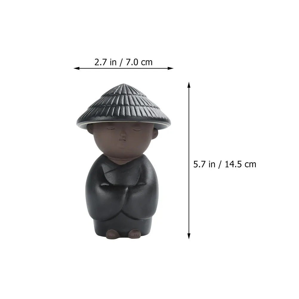 

1Pcs Creative Tea Pet Ornament Zen Style Decoration for Home Gift Tea Pet Adorn Mini Monk Decor Zen Style Decor