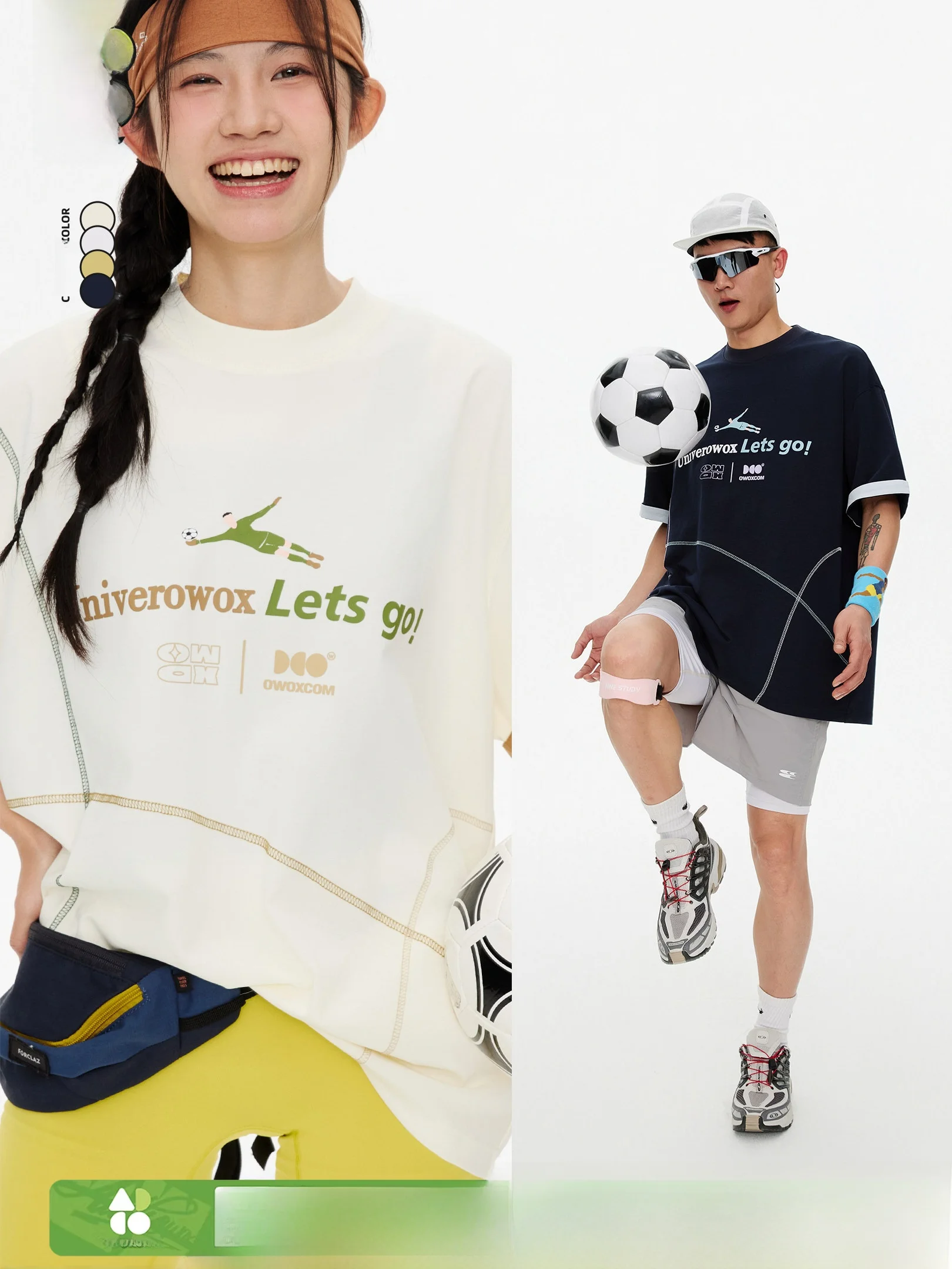 

Футболка Owox для занятий спортом на открытом воздухе, повседневная, свободного кроя, с принтом, летняя, для пар, из смеси полиэстера и хлопка, с охлаждающим эффектом