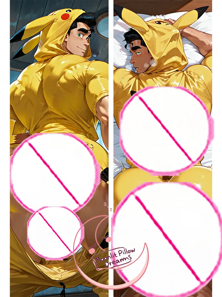 بولين Dakimakura ذكر على الوجهين طباعة وسائد الجسم بالحجم الطبيعي تغطي وسادة الجسم أنيمي الكبار