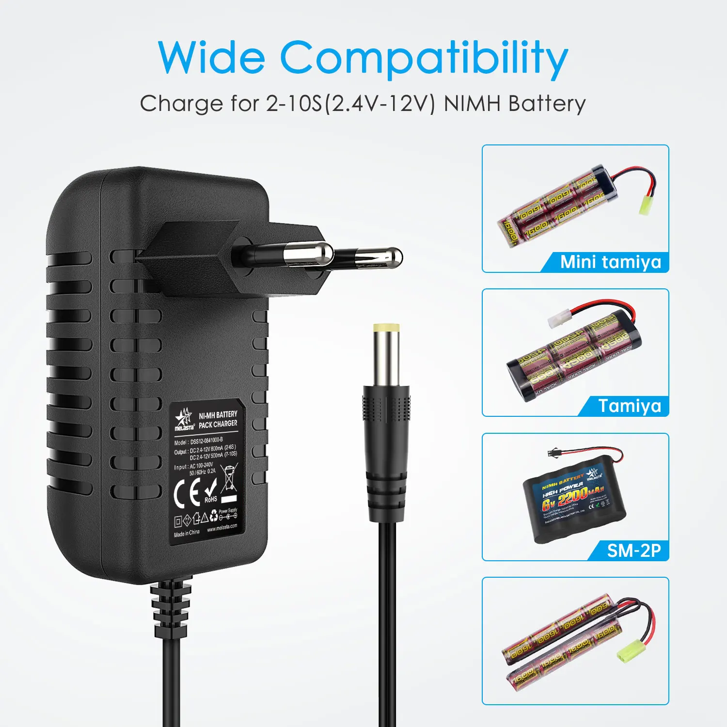 Melasta 2.4V 4.8V 6V 7.2V 8.4V 9.6V Thông Minh NIMH 2-10S, Tỷ Pin Cho Sơn Mô Hình Chuyên Dụng Tamiya /Mini Sơn Mô Hình Chuyên Dụng Tamiya/SM 2P/JST/HuanQi