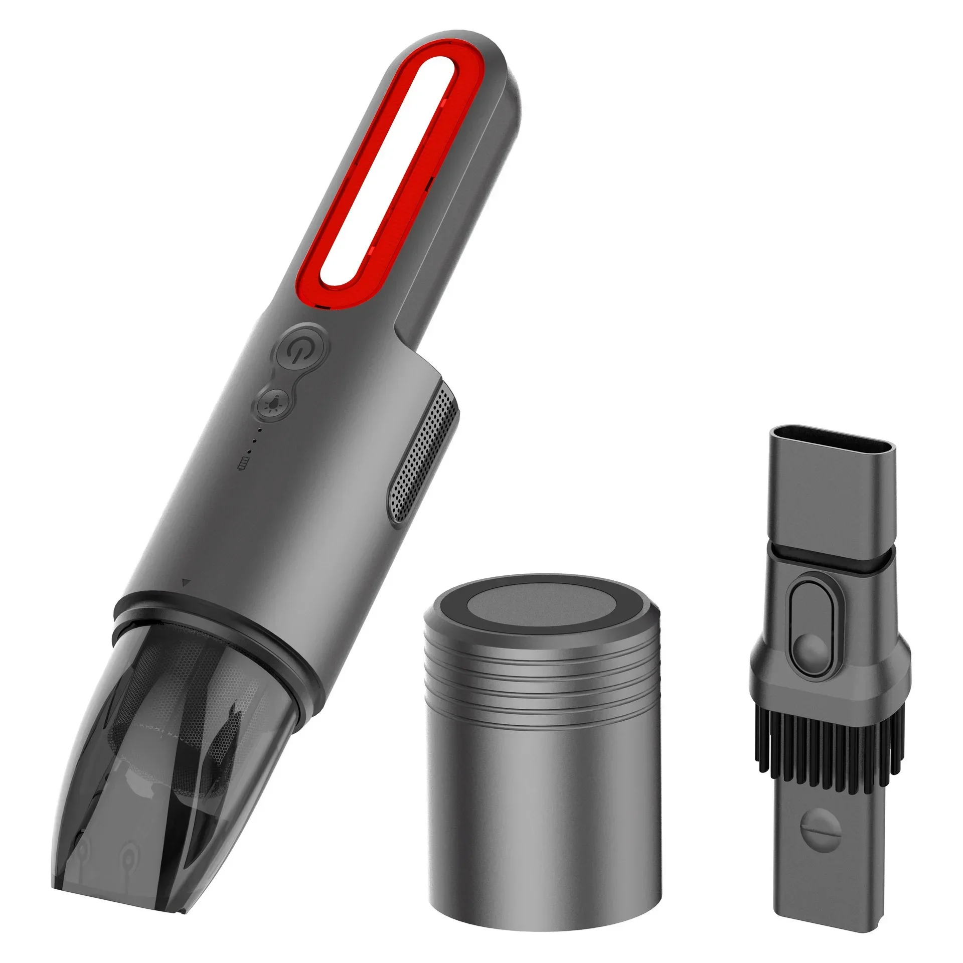 مكنسة كهربائية للسيارة V8 للشحن اللاسلكي للسيارة والمنزل، نموذج صغير ثنائي الغرض، نموذج صغير عالي الطاقة