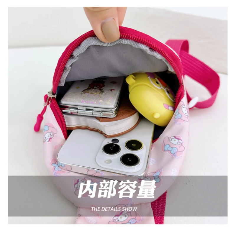 Hello Kitty 2024 new children's bag ins spring and summer cartoon cute chest bag for boys and girls fashion cross-body backpack