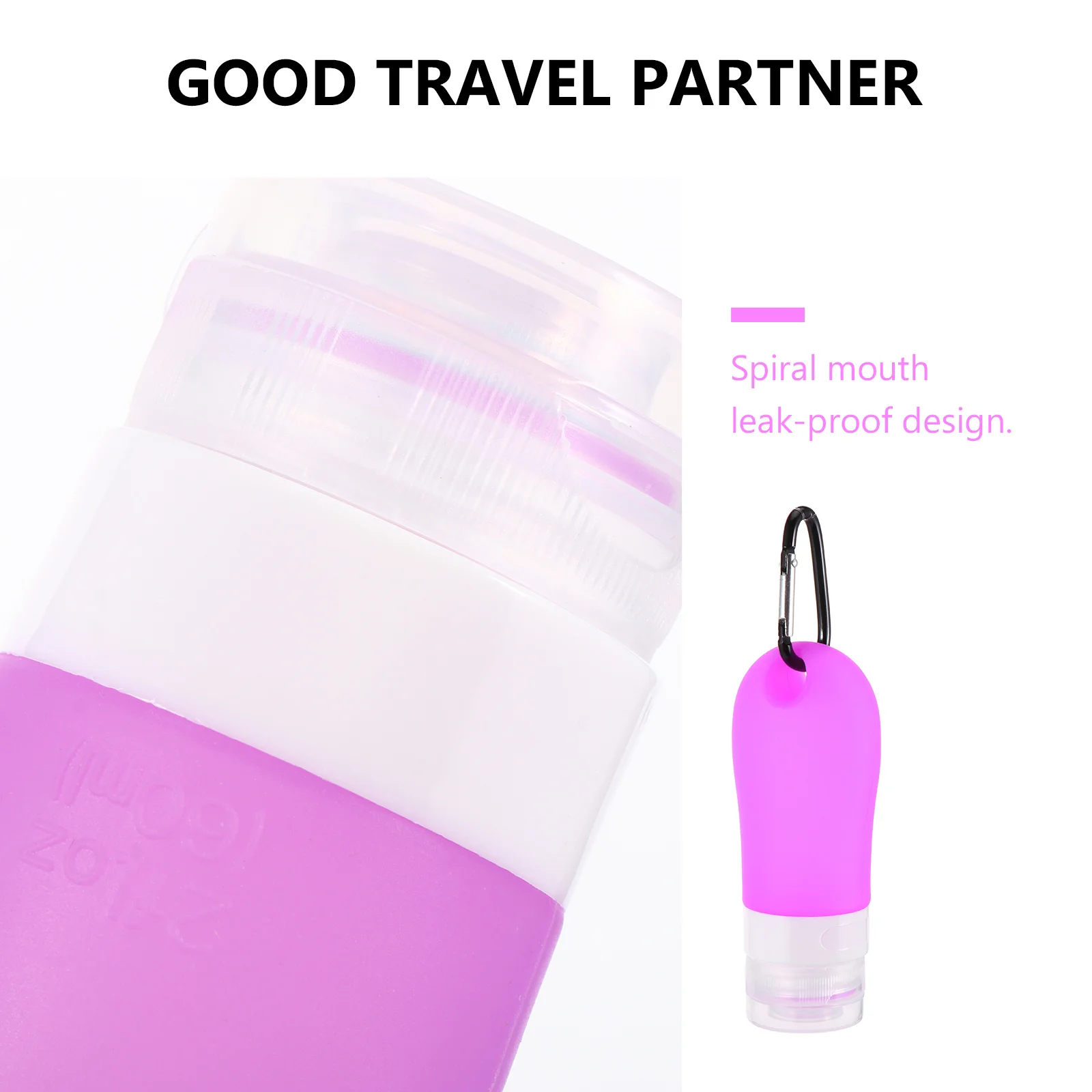 

Silicone Subpackaging Bottle 60Ml Portable Liquid Storage Container Travel Refillable Squeeze Dispenser For Makeup