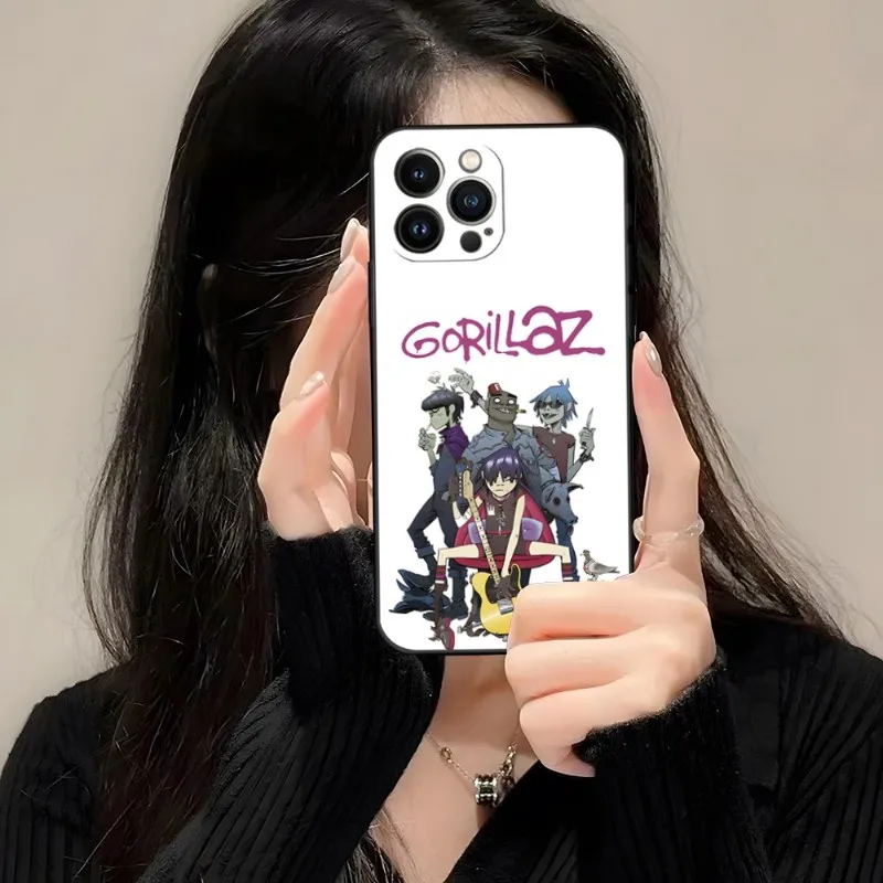 Gorillaz Cartoon Phone Case for iphone 15 Pro Max 14 Mini 13 12 11 X Xr Xs 15 8 Plus Luxury Soft Back Cover