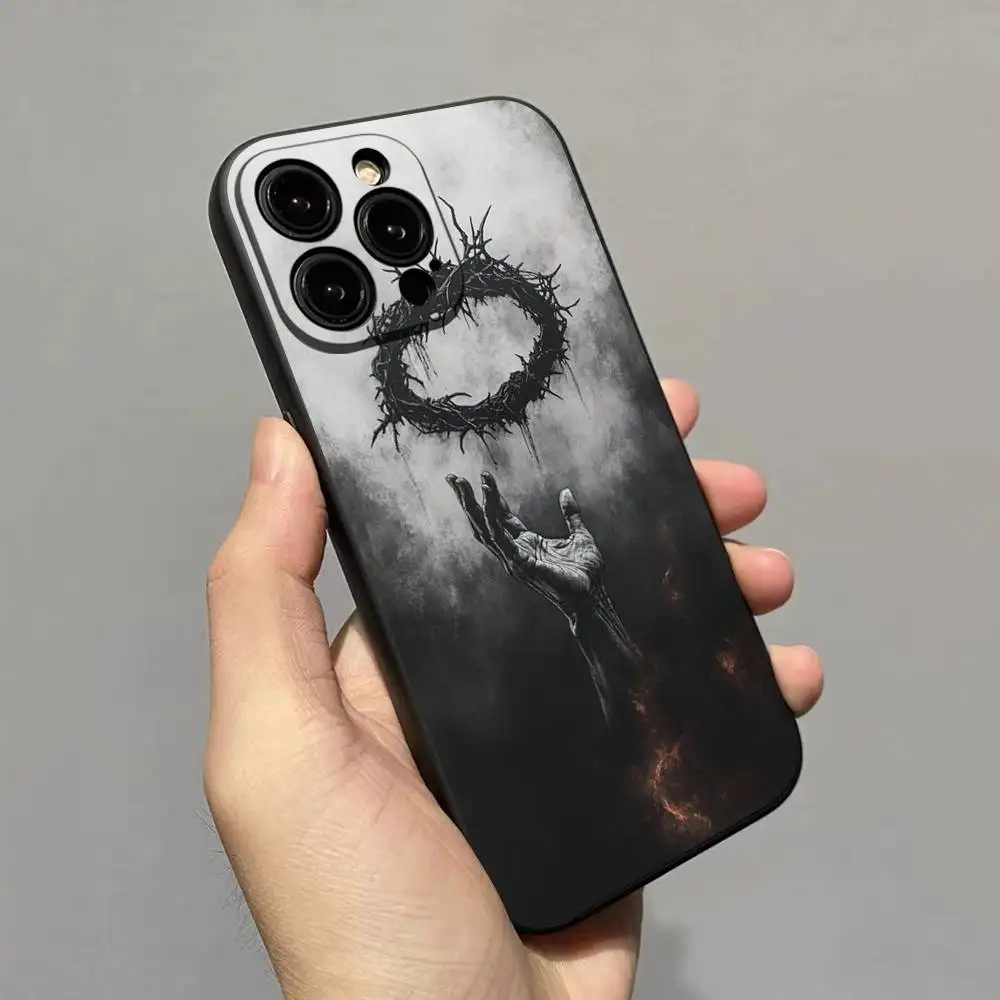 Son Of God Jesus Cross Holy Light Phone Case Silicone Soft for iphone 17 16 15 14 13 12 11 Pro Mini XS MAX Plus X Cover view 5