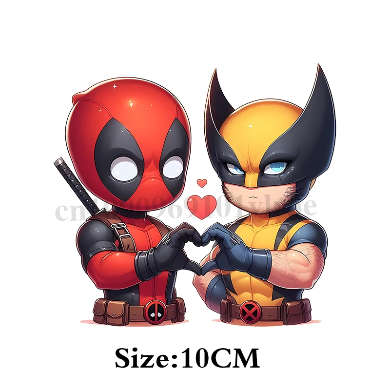 Deadpool Superhero UV DTF Transfer Sticker for DIY Water Cups Bottle UV DTF Wrap Glass Can Decoration Logo Decals Mug Stickers