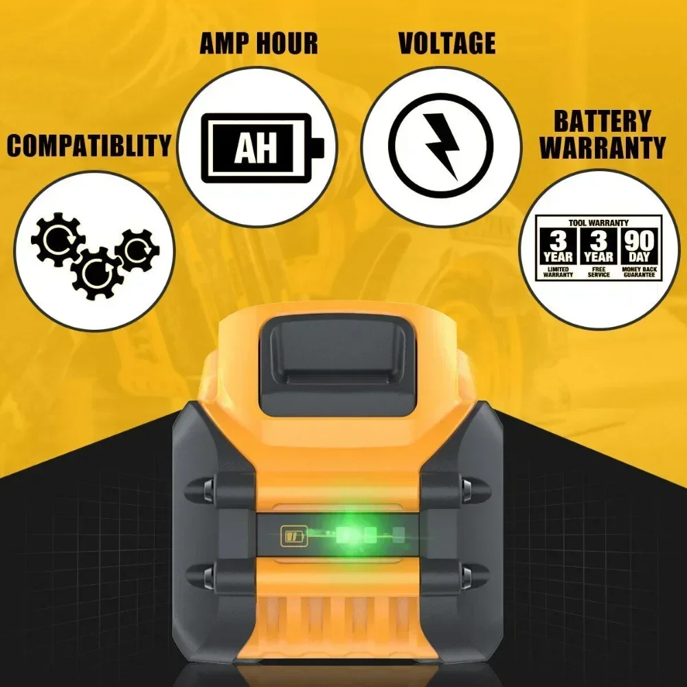 Batterie de rechange pour outil électrique d'avant volt, 20V, 60V MAX, DCB609, DCB200, DCB200, 24.com, DCB6650, Batterie pour outil électrique DCB547-XJ