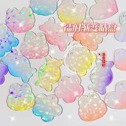 8Pcs Diamond Laser Clear acrilico Brick Polco Kpop Guka Girl Stickers Card Idol Photo Decoration Photocard fai da te con portachiavi