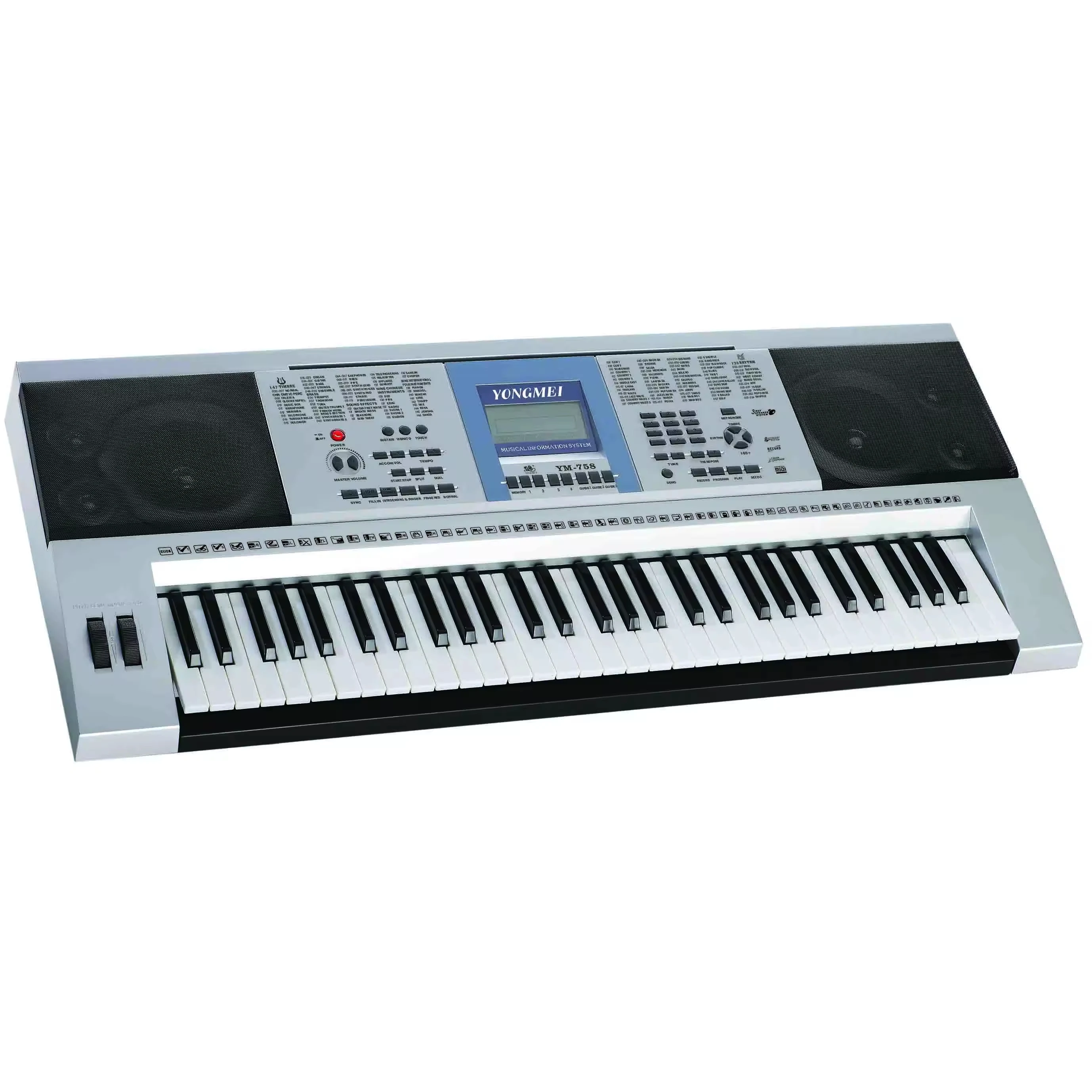 

OEM Supported Electric Piano 758 61-Keys USB MP3 Teaching Sustain MIDI Player Electronic Organ Digital Style Electronic Keyboard