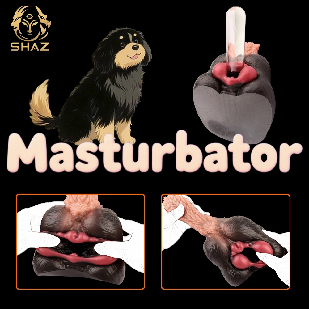 SHAZ perro con cola de bolsillo masturbador masculino estimulación del pene Hentai juguetes sexuales para hombres 18+ envío gratis suministros para adultos